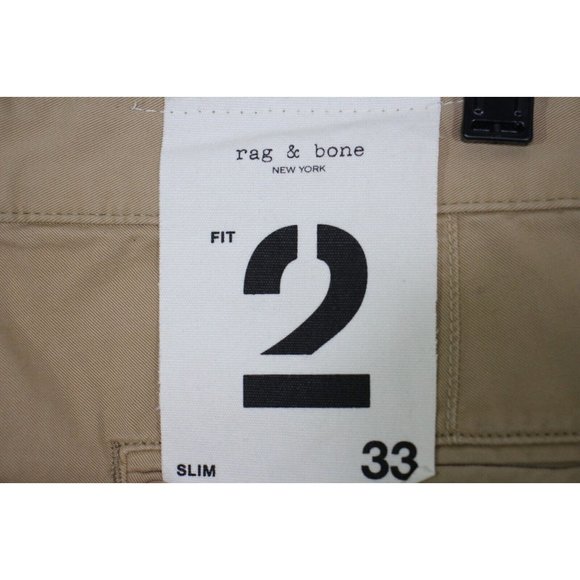 Rag & Bone Mens 33 x 21.5 Cropped Chino Slim Pants NEW A1396 - Picture 3 of 6
